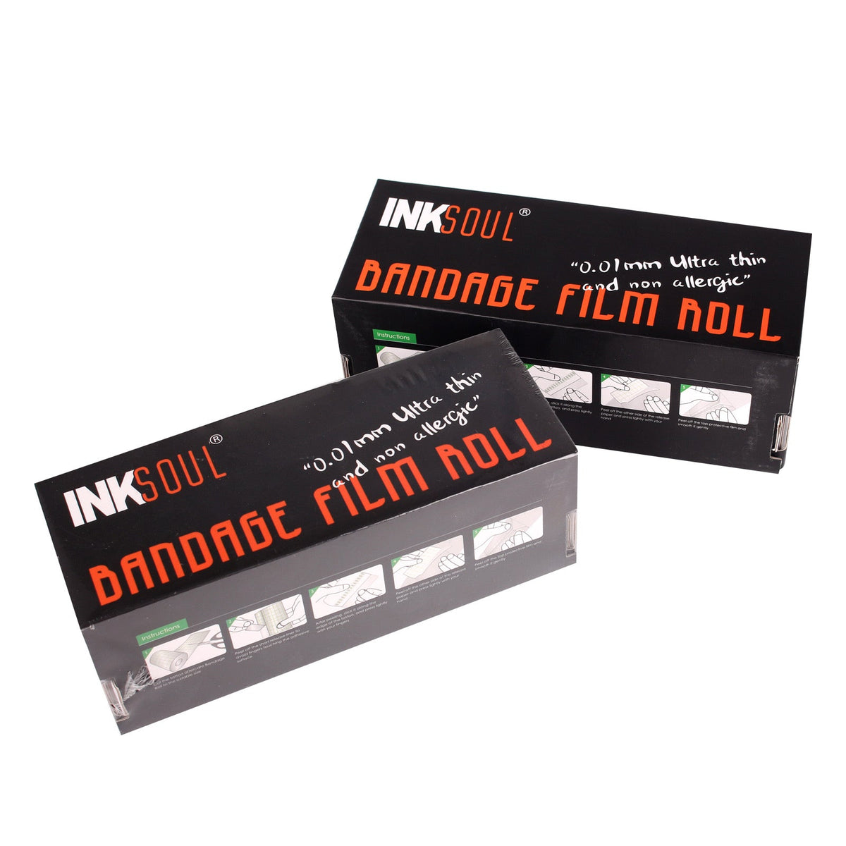 INKSOUL® Tattoo Aftercare Bandage Film – 0.01mm Ultrathin Roll, 6" x 10yd