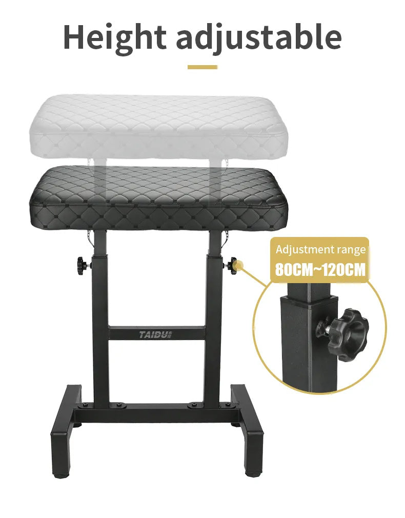 tattoo hand and arm rest height adjustable – INKSOUL steel armrest with adjustment mechanism