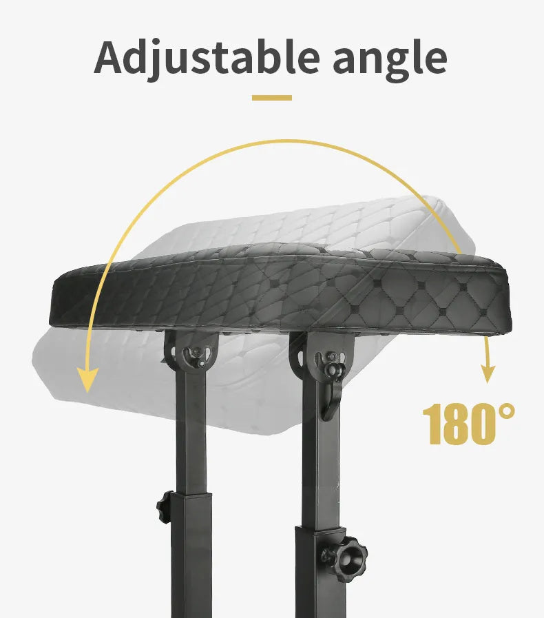tattoo hand and arm rest adjustable angle – INKSOUL armrest tilting feature close-up