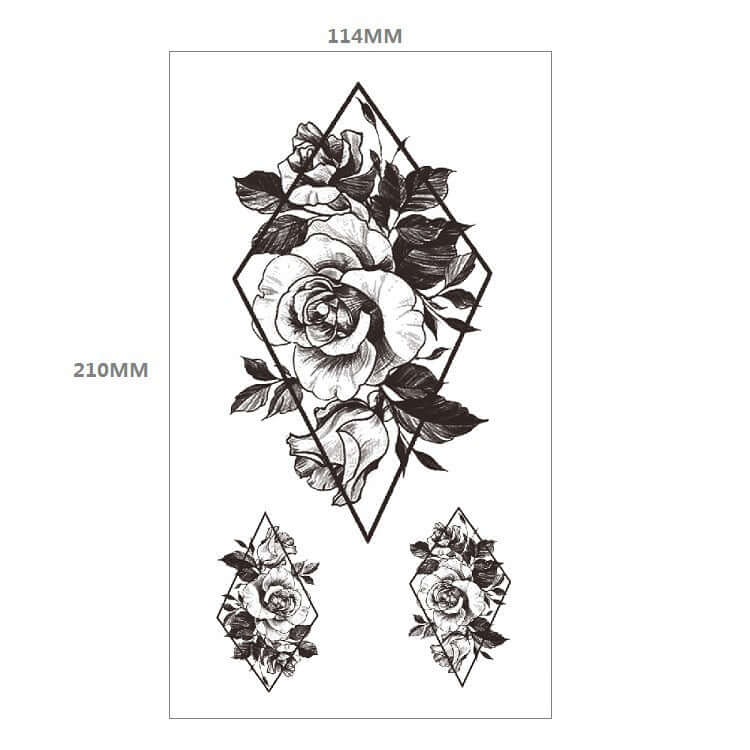 Fresh Canvas Co Animal Pattern Tiger Lion Half Arm Water Transfer Tattoo