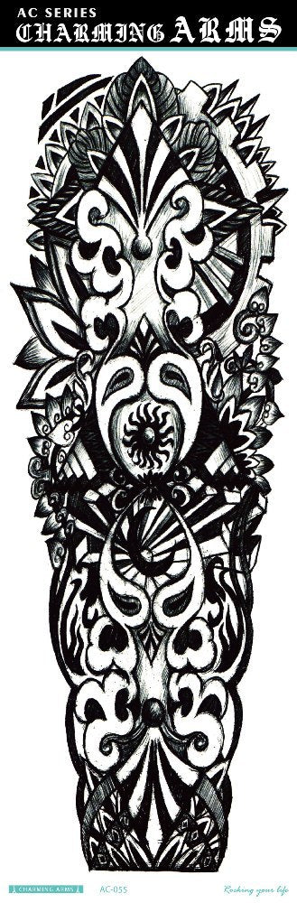 Fresh Canvas Co waterproof skull dragon carp owl temporary tattoo stickers
