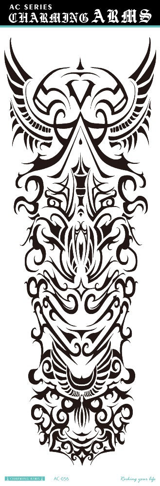 Fresh Canvas Co waterproof skull dragon carp owl temporary tattoo stickers