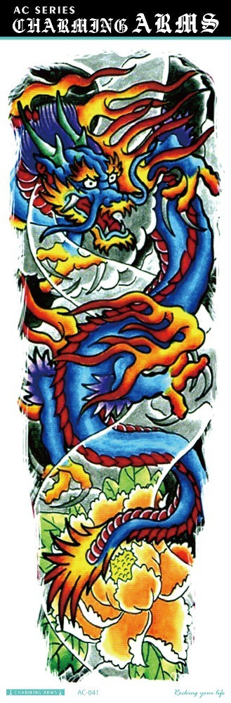 Fresh Canvas Co waterproof skull dragon carp owl temporary tattoo stickers