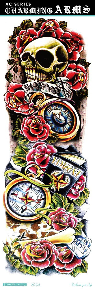Fresh Canvas Co waterproof skull dragon carp owl temporary tattoo stickers