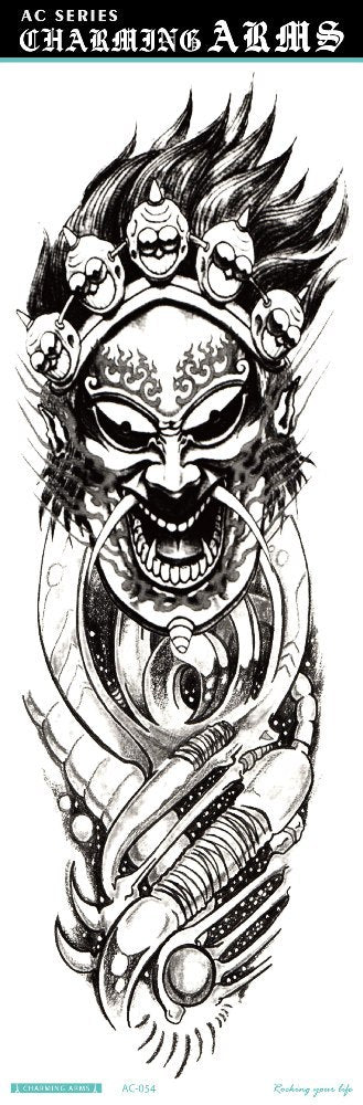 Fresh Canvas Co waterproof skull dragon carp owl temporary tattoo stickers