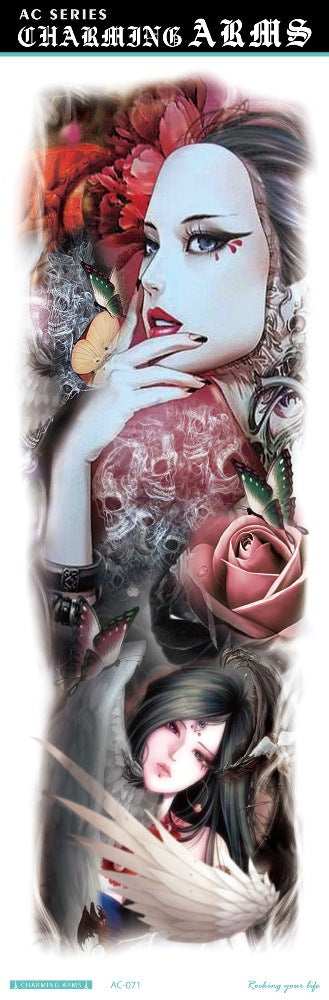 Fresh Canvas Co waterproof skull dragon carp owl temporary tattoo stickers