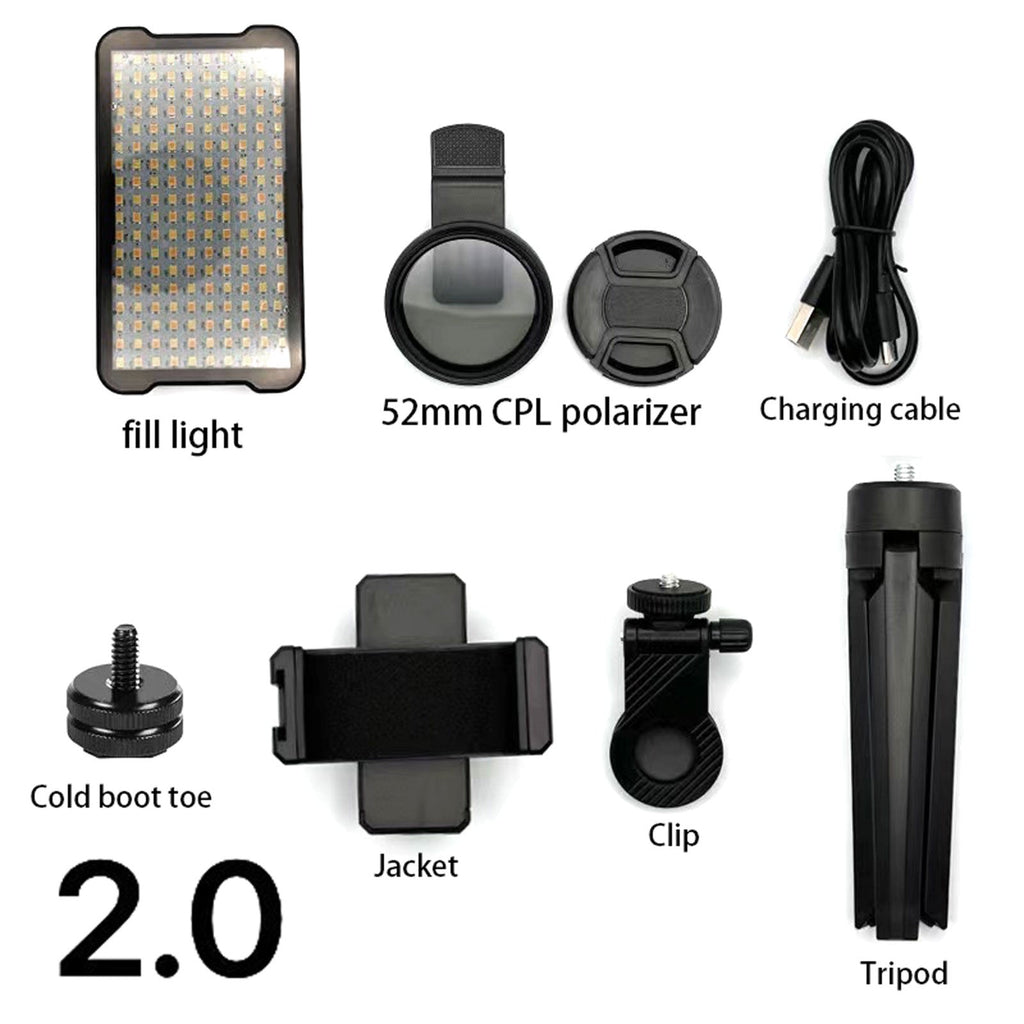 INKSOUL® Tattoo Photography Anti-Glare Kit – Polarizing Filter, Fill Light & Phone Stand