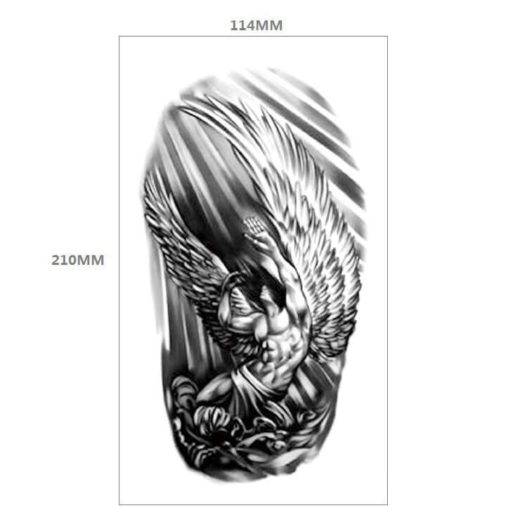 Fresh Canvas Co Animal Pattern Tiger Lion Half Arm Water Transfer Tattoo