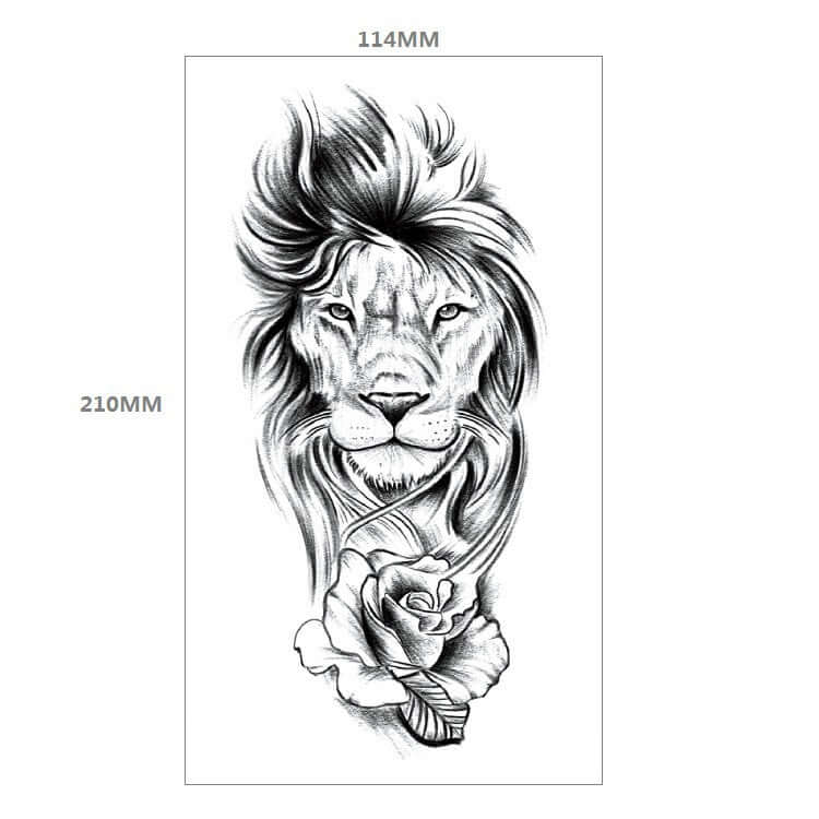 f7ed2ea2ba59964bbcad4a449a19f90Fresh Canvas Co Animal Pattern Tiger Lion Half Arm Water Transfer Tattoo