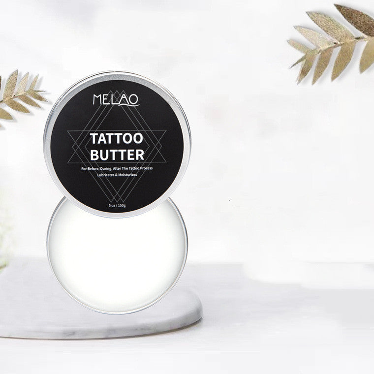 Melao Tattoo Butter 150g jar – tattoo aftercare butter for before, during, and after care
