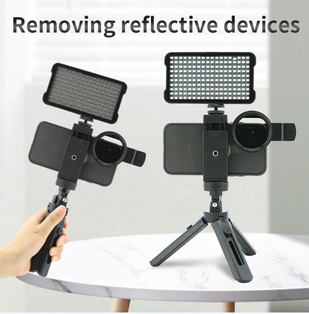 INKSOUL® Tattoo Photography Anti-Glare Kit – Polarizing Filter, Fill Light & Phone Stand