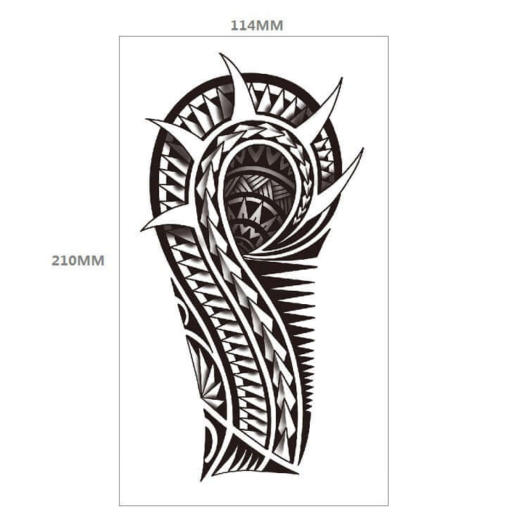 Fresh Canvas Co Animal Pattern Tiger Lion Half Arm Water Transfer Tattoo