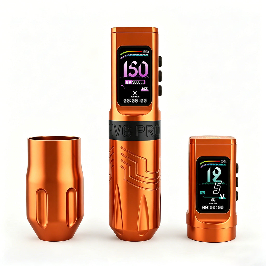 INKSOUL® HV6 PRO Wireless Tattoo Pen Machine – 4.2mm Stroke, Dual Battery, 2-in-1
