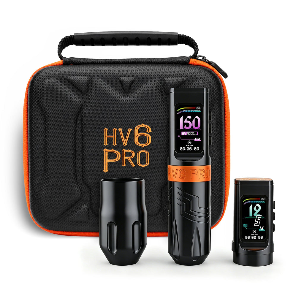 INKSOUL® HV6 PRO Wireless Tattoo Pen Machine – 4.2mm Stroke, Dual Battery, 2-in-1