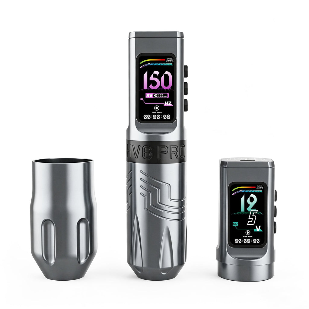 INKSOUL® HV6 PRO Wireless Tattoo Pen Machine – 4.2mm Stroke, Dual Battery, 2-in-1