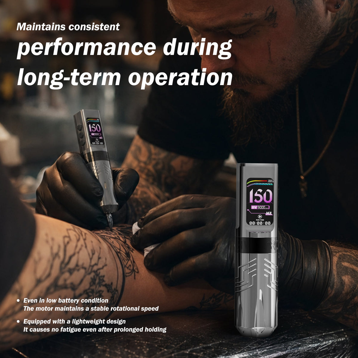 INKSOUL® HV6 PRO Wireless Tattoo Pen Machine – 4.2mm Stroke, Dual Battery, 2-in-1