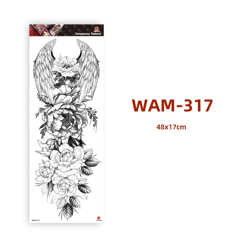 Fresh Canvas Co waterproof skull dragon carp owl temporary tattoo stickers