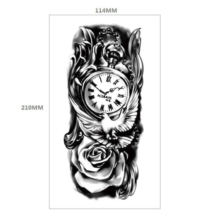 Fresh Canvas Co Animal Pattern Tiger Lion Half Arm Water Transfer Tattoo